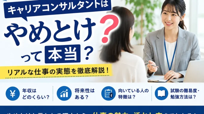 キャリアコンサルタントはやめとけ?